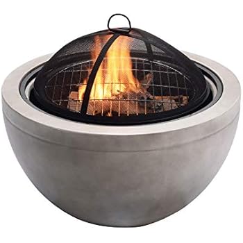 Peaktop Hr30180aa Wood Burning Fire Pit Outdoor Garden Round 30 Inches Gray #wood #burning #fire #pit #kits