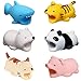 Kalolary 6 Pack Cute Animals Cable Bites, Various Animal Cable Chompers Cable Chewers Cable Accessories Phone Cables Protects for Apple iPhone, Including Tiger/Pig / Polar Bear/Shark / Panda/Cat