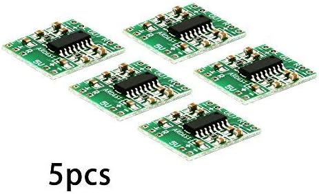 Ardest Digital USB Power Dual Channel DC 5V Stereo Amp Audio Amplifier Board Class D 23W Module for Boomboxes, Robots, Radios, Bookshelf Speakers,Raspberry Pi Arcade Projects,DIY(5 Pcs)