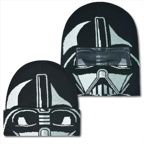 Star Wars Unisex Darth Vader Roll Down Cuff Beanie-Mütze, Schwarz, Einheitsgröße