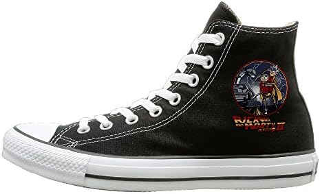 Laotan Men &amp; Women Rick And Morty Doc And Marty B2tF Back To The Mcfly Future High Top Sneakers Canvas Shoes Cool Sport Shoes Classic 43 Black
