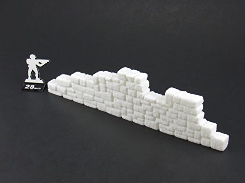Ruined Stone Walls Wall Set B, Terrain Scenery for Tabletop 28mm Miniatures Wargame, 3D Printed and Paintable, EnderToys