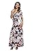 AlvaQ Women Spring Sexy Deep V Neck 3 4 Sleeve Eveing Formal Maxi Dress Cocktail Plus Size Large Black