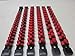 RED 6pc MOUNTABLE ABS SOCKET RAILS 1/4