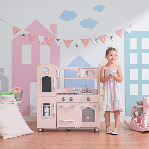 Rosa Kinderküche Spielküche Kinderspielküche Holzküche Teamson Kids TD-11414P – Bild 2