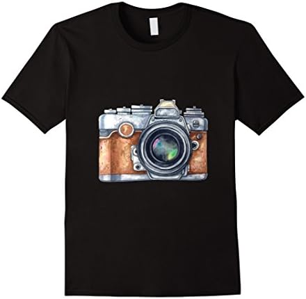 Men's Retro Camera Vintage T-Shirt Medium Black