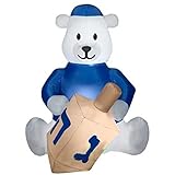 Airblown Inflatable Hanukkah Bear with Dreidel