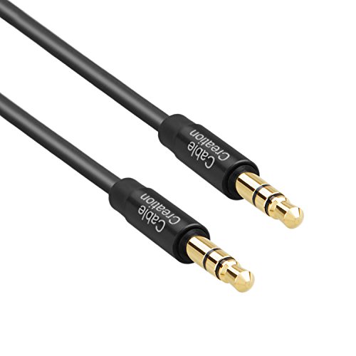 CableCreation 1~6 Ft Coiled 3.5mm Stereo Audio Cable, Aux 3.5 Audio Cord for iPhones, iPads, Samsung and other 3.5mm DC plug Port Device, Black