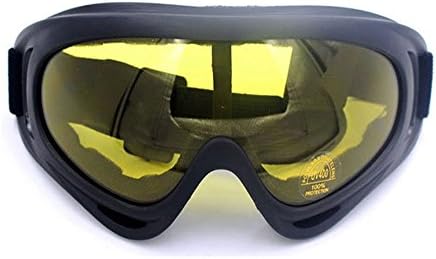 Ski goggles Skate Glasses for Kids Boys &amp; Girls Youth Men &amp; Women with UV 400 Protection Wind Resistance Anti-Glare Lenses Anti-shock by Wotesport (Bright yellow)