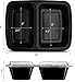 EZ Prepa [20 Pack] 28oz 2 Compartment Meal Prep Containers with Lids - Food Storage Containers Bento Box Made of BPA Free Plastic, Stackable, Reusable, Microwavable, Freezer, and Dishwasher Safe