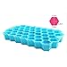 Silicone Ice Mold with Lid Ice Tray 37 Small Ice Cubes Frozen Making Tool for Kitchen (Purple)
