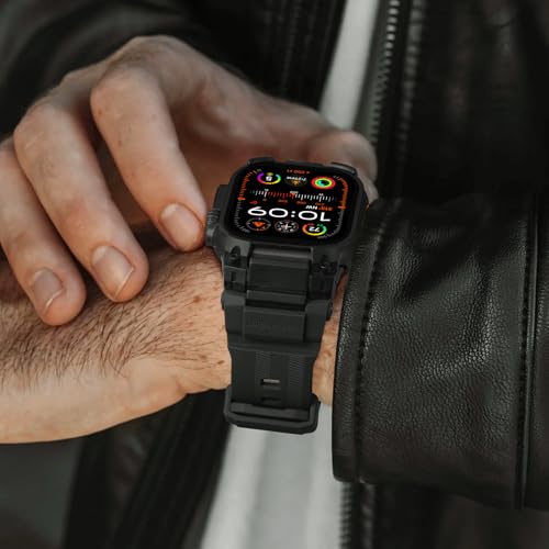 Bandletic Compatible with Apple Watch Band Ultra 3 2 1 49mm, Soft Silicone Sport Comfort Resistant Breathable Band with Protective Film, Only for iWatch Ultra 49mm Bands for Men Women