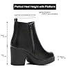 Moda-Chics-Womens-Ankle-Boots-Slip-On-Platform-Boots