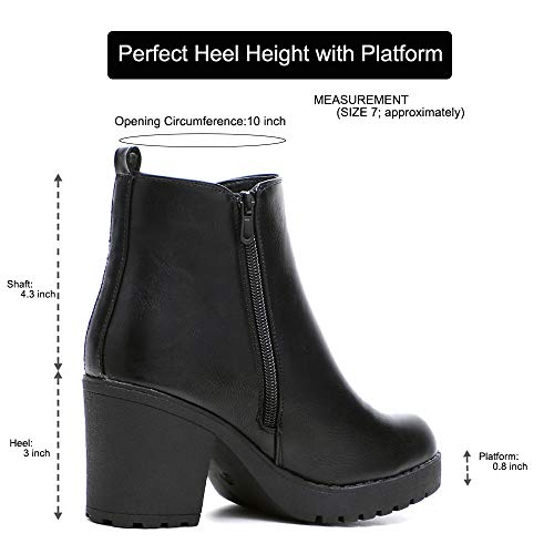 Moda-Chics-Womens-Ankle-Boots-Slip-On-Platform-Boots