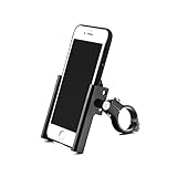 Metal bike phone mount, Doonny Bicycle Handlebar & Motorcycle holder cradle clamp with 360 degree rotation, Universal phone holder upto 4.13