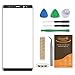 Crazyfire Front Outer Touch Screen Glass Lens Replacement Compatible with Samsung Galaxy Note 8 N950A N950F 6.3 inch with Adhesive and Tool kit(Black)