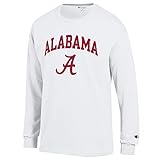 Elite Fan Shop Alabama Crimson Tide Long Sleeve Tshirt Varsity White - M