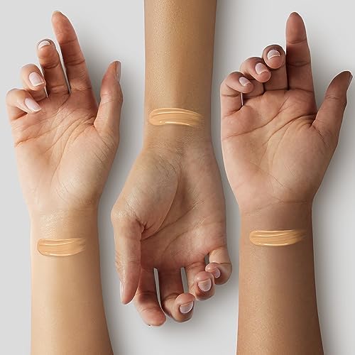 Glo Skin Beauty Luminous Liquid Mineral Foundation Makeup with SPF 18 (Naturelle) - Improves Uneven Skin Tone, Smooths & Corrects Imperfections, Sheer to Medium Coverage, Dewy Finish