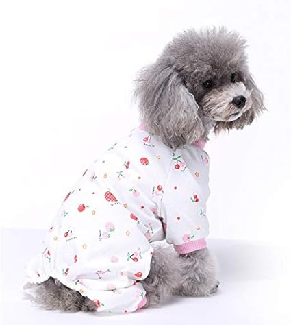 Amazon Co Jp Mjygv犬のヘアスタイル ペット服メーカー卸売犬の服綿4フィートパジャマニットペット服ホーム服パジャマ 犬用防水ジャケットmj Color Sy12 Cherry Size M 家電 カメラ