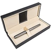 Penneed Rollerball Pen for Men Women Executive Home Office Use, with Gift box Refillable 0.7mm Black Ink G8(Fancy Dark Gray)