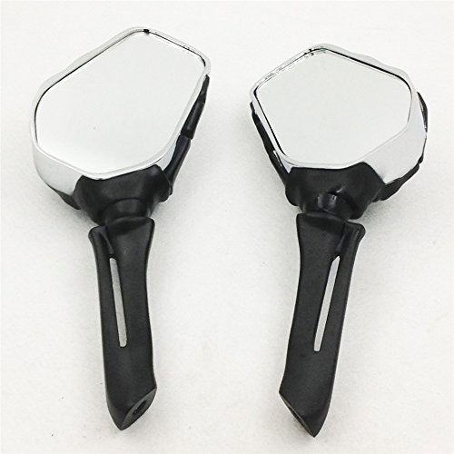 Motorbike Claw skull Mirror Harley Heritage Springer Sportster Dyna Glide Softail V Rod Black