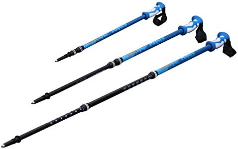 PIOVEER Retractable Trekking Pole with Adjustable Twist Strap - Anti-Shock Stick for Walking, Hiking, Climbing, Fishing and More with Safety Comfortable Grip, Lightweight Outdoor Accessory