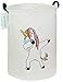 LANGYASHAN Storage Bin，Canvas Fabric Collapsible Organizer Basket for Laundry Hamper,Toy Bins,Gift Baskets, Bedroom, Clothes,Baby Nursery(Danceing Unicorn) primary