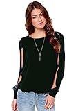 Amoin Women's Casual Fashion Flare Sleeve Blouses