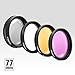 Polaroid Optics 77mm 4-Piece Filter Kit Set [UV,CPL, Warming,& FLD] includes Nylon Carry Case – Compatible w/ All Popular Camera Lens Models
