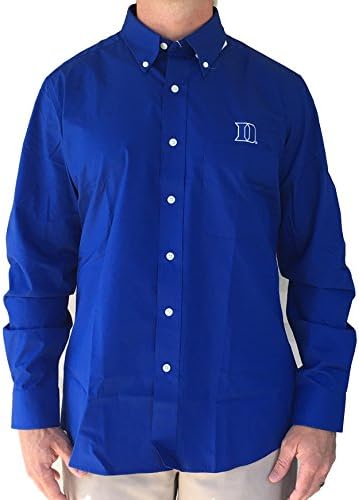 Antiqua Duke Blue Devils Men's Dynasty Button Down Long Sleeve Dress Shirt (2XL)