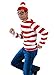 HBMaida Where's Waldo Now Costume Adult Funny Sweatshirt Hoodie Outfit Glasses Hat Cap Suits