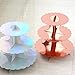 3- Tier Rose Gold Cardboard Cupcake Stand Dessert Stand Reusable Mini Cake Stand