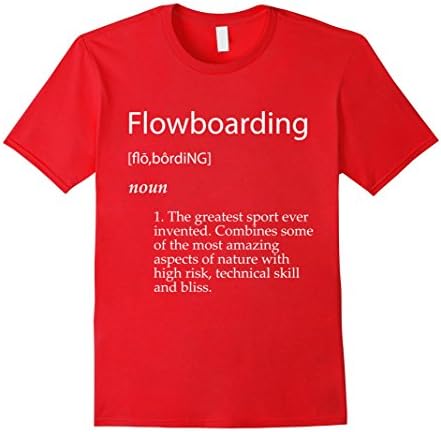 Men's Flowboarding Definition T-Shirt Riding the Waves  3XL Red