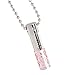 SAMYO Aromatherapy Therapy Fragance Health Essential Oil Diffuser Surgical Stainless Steel Quality Pendant with Ball Chain Necklace -Pink