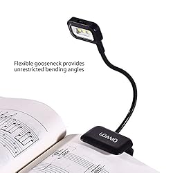 LOAMO Book Light Clip-On LED Reading Light Flexible
