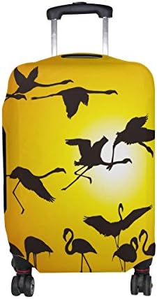 Flamingo Pattern Print Luggage Cover Travel Suitcase Protector Fits 18-21 Inch Luggage