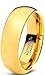 Charming Jewelers Tungsten Wedding Band Ring 7mm Men Women Comfort Fit 18k Yellow Gold Dome Polished Size 7.5