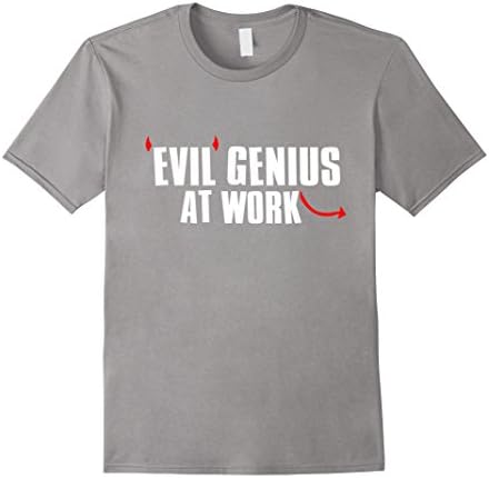 Evil Genius At Work T Shirt - Male Medium - Slate