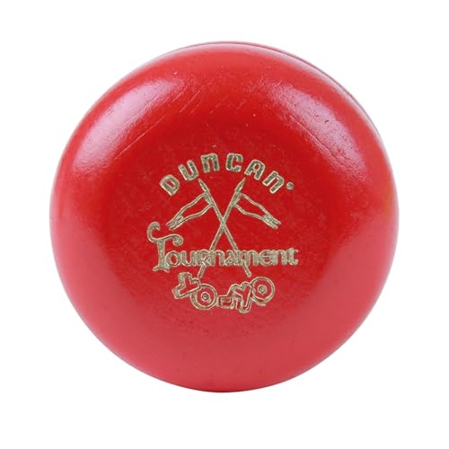 Duncan Toys Wooden Crossed Flags Tournament Yo-Yo, Classic Wood Design, Red