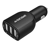 QICENT Universal 3 Usb Rapid Car Charger Dc 12v Input 2.4A/1A OutPut Lighted Multi Usb Port For Apple Iphone 6 6S 5 Ipad Mini Air