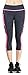 Sugar Pocket Women's Capris Tights Workout Running Leggings Yoga Pants S(Grey/Pink)