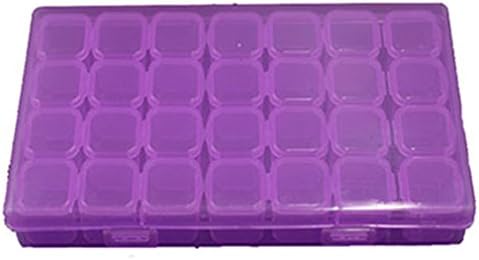 JUDISS 28 Slots Storage Box Jewelry Rhinestone Tools Display Storage Case Organizer Holder purple