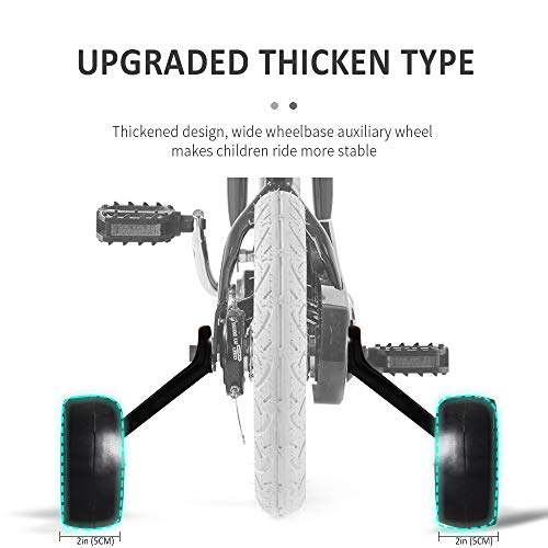 image for SPORUS Training Wheels, Thicken Bike Training Wheels for Kids Under 70