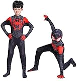 Toddler Kids Spider Verse Miles Morales Gwen Jumpsuit Bodysuit Black Spider Tights Zentai Cosplay Costume