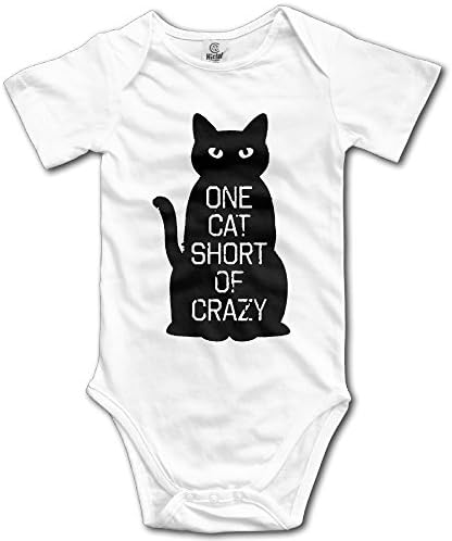Baby Onesie One Cat Short Of Crazy Cotton Funny Bodysuits