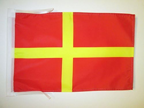 AZ FLAG, Scania in Sweden Flag, 18'' x 12'', 100% Polyester de Skåne Small Banner with Two Cords, Fade Resistant