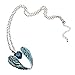 Stephenie Crystal Angel Wings Pendant Necklace Women's Biker Jewelry 18