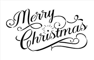 Merry christmas word Amazon.com: Merry Christmas - Word Stencil - Elegant Vintage - 12" x 7"