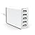 Anker® 40W 5-Port Family-Sized Desktop USB Charger with PowerIQ™ Technology for iPhone 5s 5c 5; iPad Air mini; Galaxy S5 S4; Note 3 2; the HTC One (M8); Nexus and More (White) by Anker