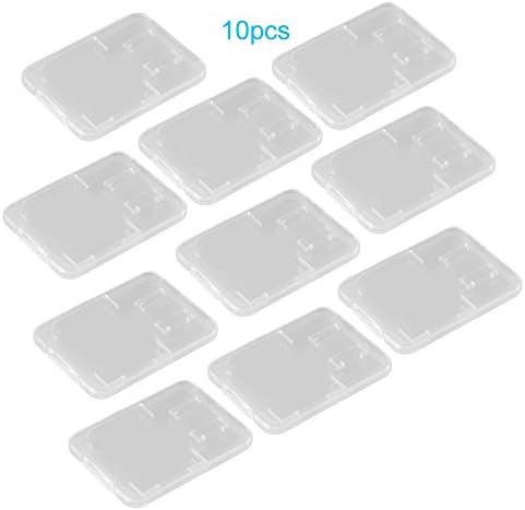 Oyanor 10pcs Plastic Clear Memory Card Holder Box Storage Case for TF/Micro SD MMC/SC